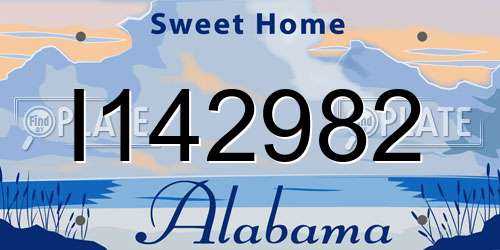 I142982 Alabama License Plate