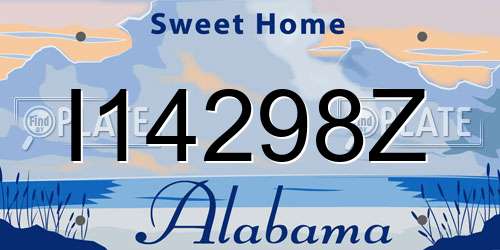 I14298Z Alabama License Plate