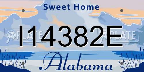 I14382E Alabama License Plate