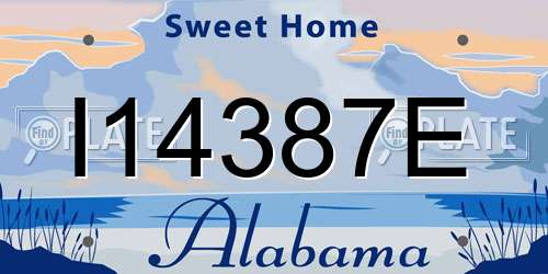 I14387E Alabama License Plate