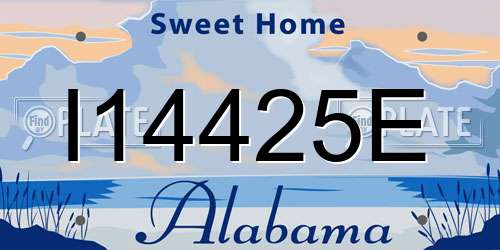 I14425E Alabama License Plate