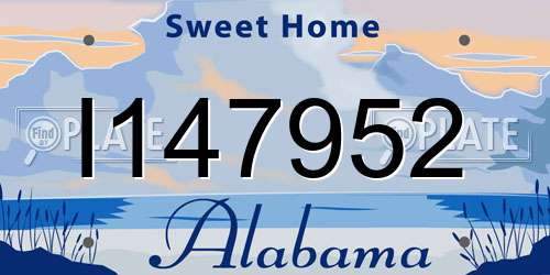 I147952 Alabama License Plate