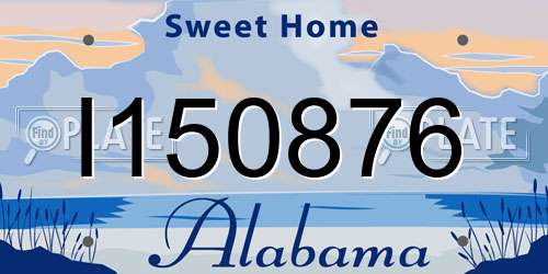 I150876 Alabama License Plate