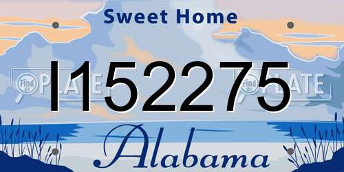 I152275 Alabama License Plate