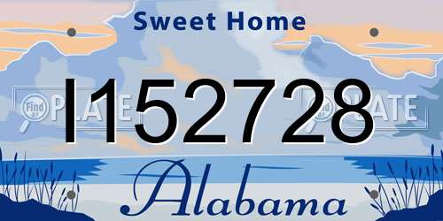 I152728 Alabama License Plate
