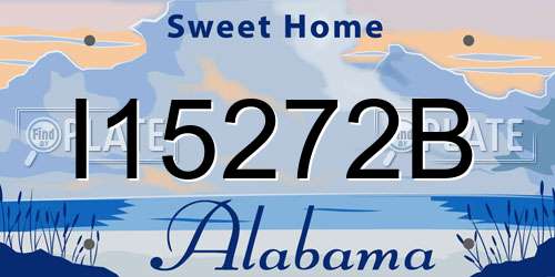 I15272B Alabama License Plate