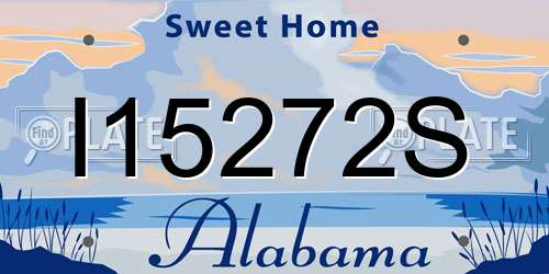 I15272S Alabama License Plate