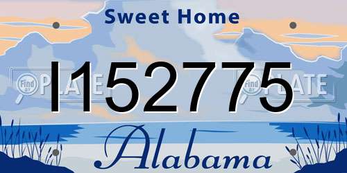 I152775 Alabama License Plate