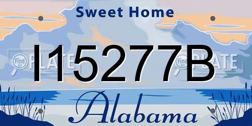 I15277B Alabama License Plate