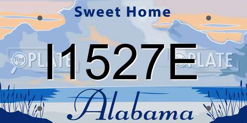 I1527E Alabama License Plate