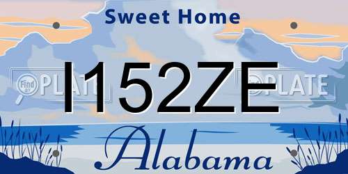 I152ZE Alabama License Plate