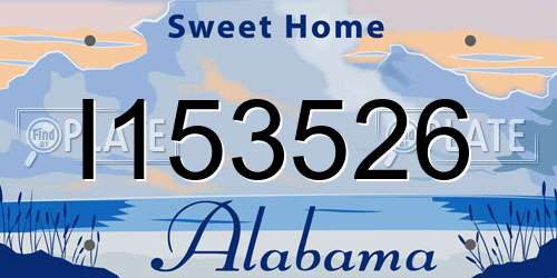 I153526 Alabama License Plate