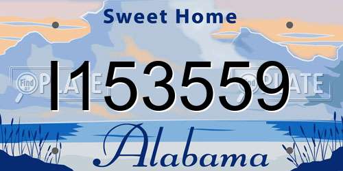 I153559 Alabama License Plate