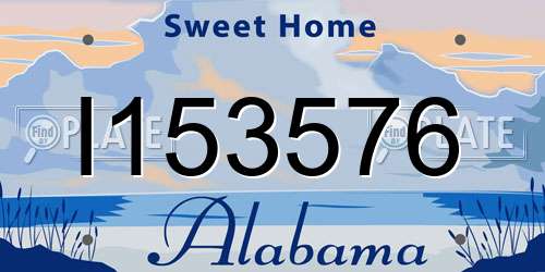 I153576 Alabama License Plate