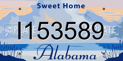 I153589 Alabama License Plate