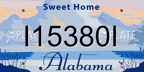 I15380I Alabama License Plate