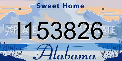 I153826 Alabama License Plate