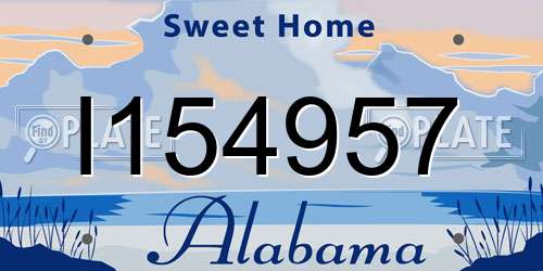 I154957 Alabama License Plate