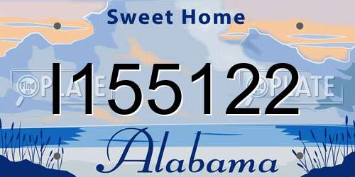 I155122 Alabama License Plate