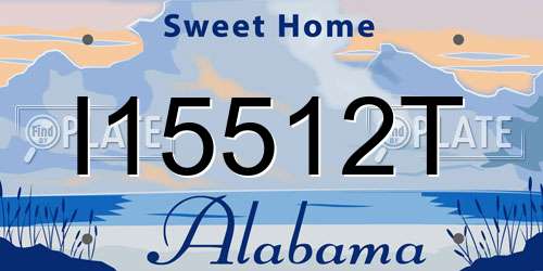 I15512T Alabama License Plate