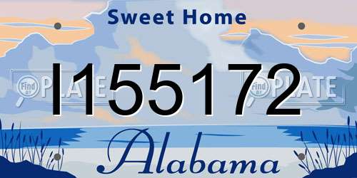 I155172 Alabama License Plate