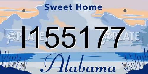 I155177 Alabama License Plate