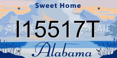I15517T Alabama License Plate