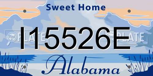 I15526E Alabama License Plate