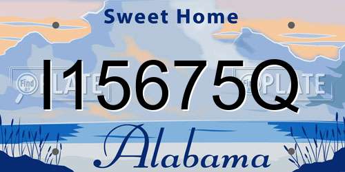 I15675Q Alabama License Plate