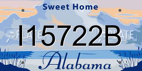 I15722B Alabama License Plate