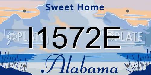 I1572E Alabama License Plate