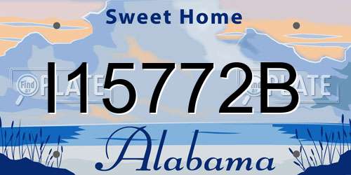 I15772B Alabama License Plate