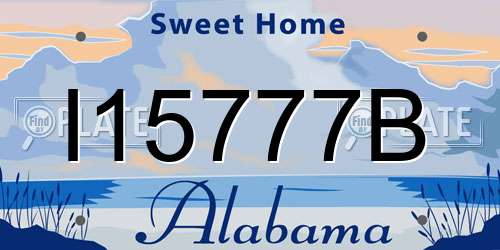 I15777B Alabama License Plate