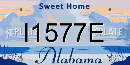 I1577E Alabama License Plate