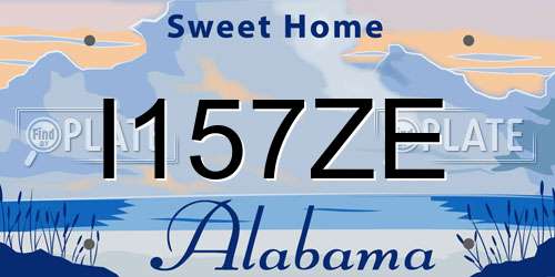 I157ZE Alabama License Plate