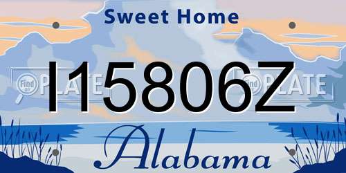 I15806Z Alabama License Plate