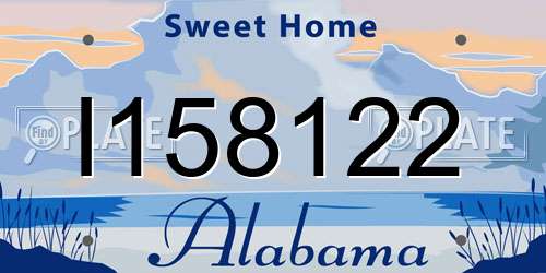 I158122 Alabama License Plate