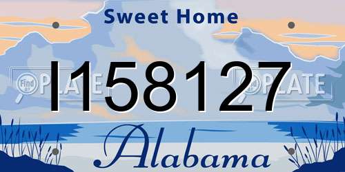 I158127 Alabama License Plate