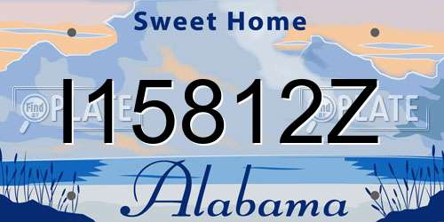 I15812Z Alabama License Plate