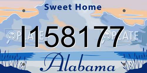 I158177 Alabama License Plate