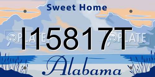 I15817T Alabama License Plate