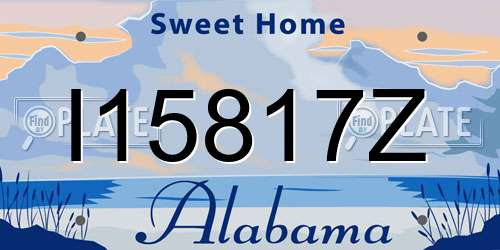 I15817Z Alabama License Plate