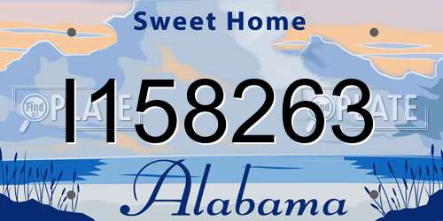 I158263 Alabama License Plate