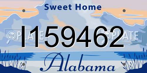 I159462 Alabama License Plate