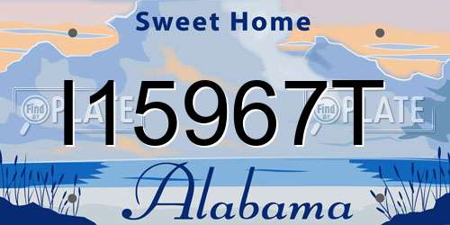 I15967T Alabama License Plate