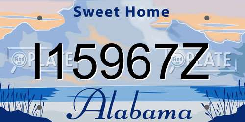 I15967Z Alabama License Plate
