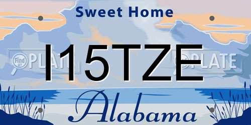 I15TZE Alabama License Plate