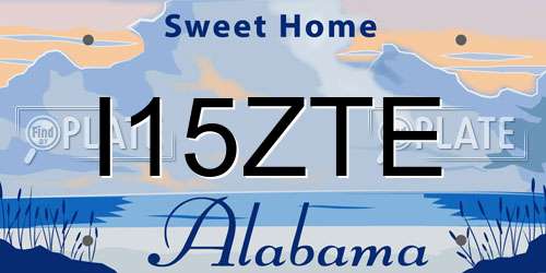 I15ZTE Alabama License Plate