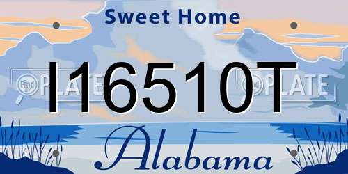 I16510T Alabama License Plate