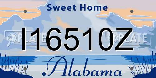 I16510Z Alabama License Plate